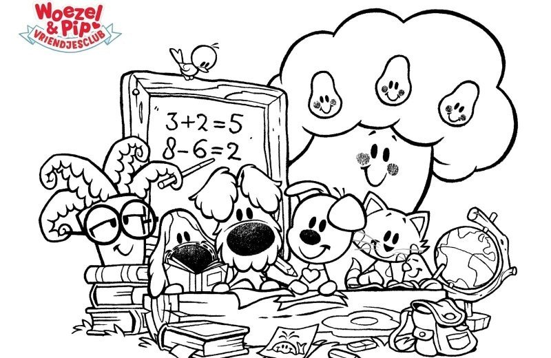 Kleurplaat: Terug naar school