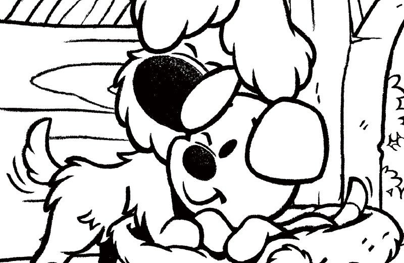 Beste vriendjes kleurplaat