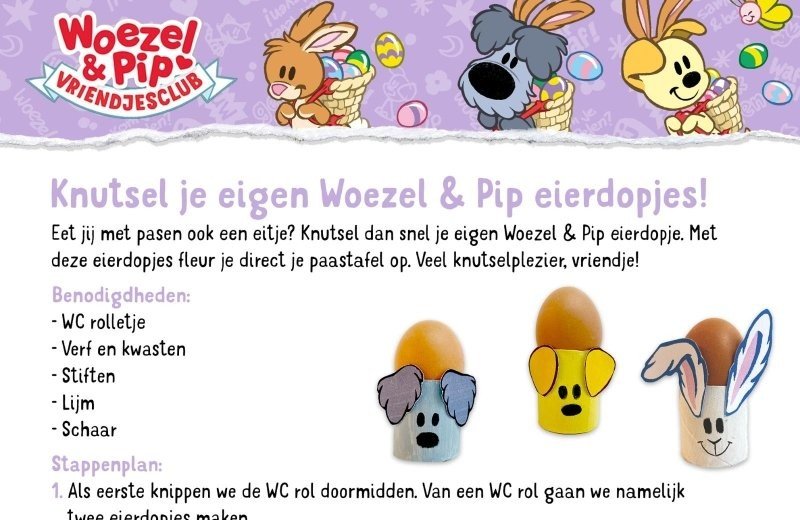 Eierdopjes knutselen