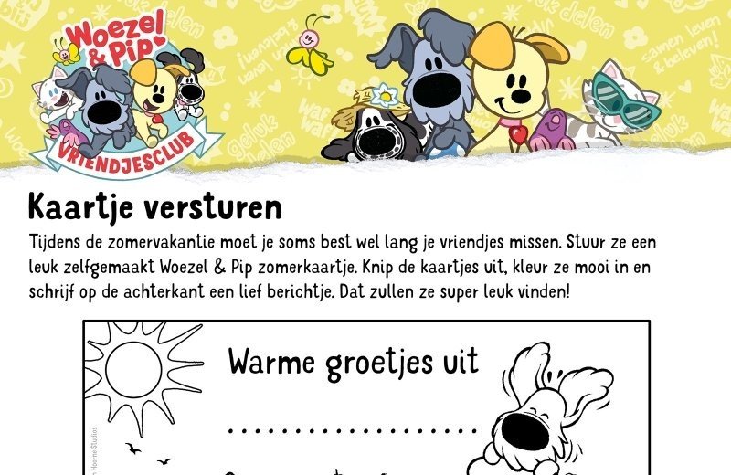 Kaartje vanaf de vakantie