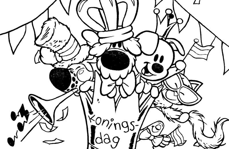 Koningsdag kleurplaat