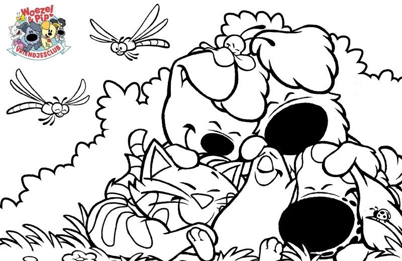 Kleurplaat natuuravontuur