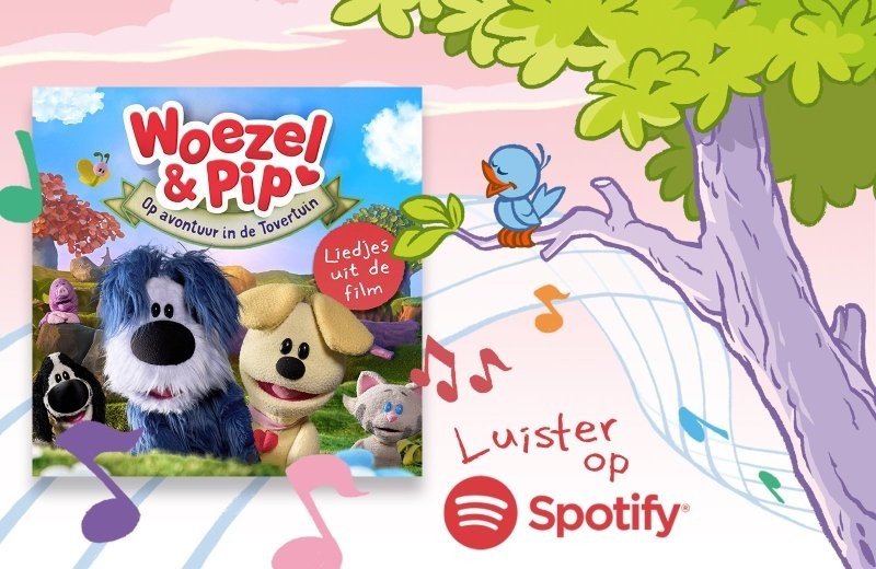 De nieuwe muziek van Woezel & Pip is nu te beluisteren op Spotify