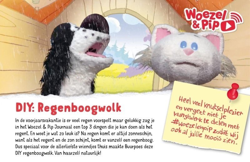 Regenboogwolk knutselen