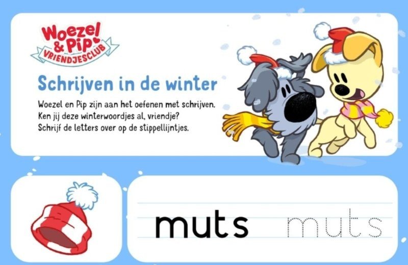 Winter woorden schrijven