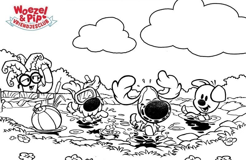 Woezel en Pip zwemmen